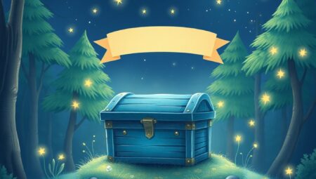 Yıldızlı Ormanda Gizemli Mavi Sandık
