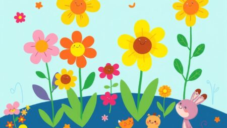 Sevimli Çiçekler ve Renkli Dostlar