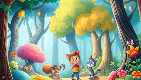 Renkli Orman Rüyası: Minik Muhabbet ve Arkadaşlarının Macerası